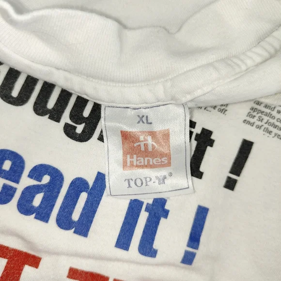 Hanes Top Vintage T-Shirt Size XL Free Press Doncaster Short Sleeve - Picture 6 of 7